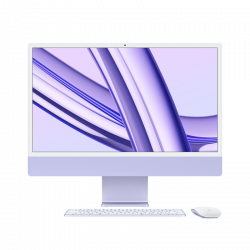 APPLE iMac Z19P 59,62cm 23,5Zoll Apple M3 8C CPU/10C GPU/16C N.E. 8GB 256GB SSD Gbit Eth. MM MaKey TID DE - Violett