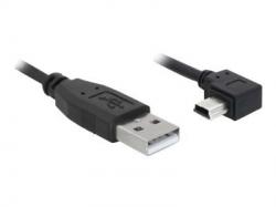 Delock Kabel USB 2.0-A Stecker > USB mini-B 5pin Stecker gewinkelt 2m