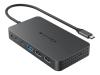 Hyper Drive Universal USB-C 7-in1 Dual HDMI Mobile Dock - Grey - for M1/M2...