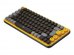 Logitech POP Keys - Tastatur - kabellos - USB, Bluetooth LE, Bluetooth 5.1 - QWERTY - Englisch - Tastenschalter: Brown Tactile - Blast