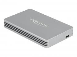 Delock USB4 40 Gbps Gehäuse für 1 x M.2 NVMe SSD - werkzeugfrei