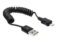 Delock Kabel USB 2.0-A Stecker > USB micro-B Stecker Spiralkabel