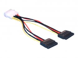 Delock Kabel Power SATA HDD 2x > 4pin Stecker
