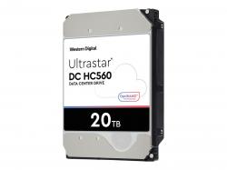 WD Ultrastar DC HC560 - Festplatte - verschlüsselt - 20 TB - intern - 3.5" (8.9 cm) - SATA 6Gb/s - 7200 rpm - Puffer: 512 MB - Self-Encrypting Drive (SED), TCG Enterprise